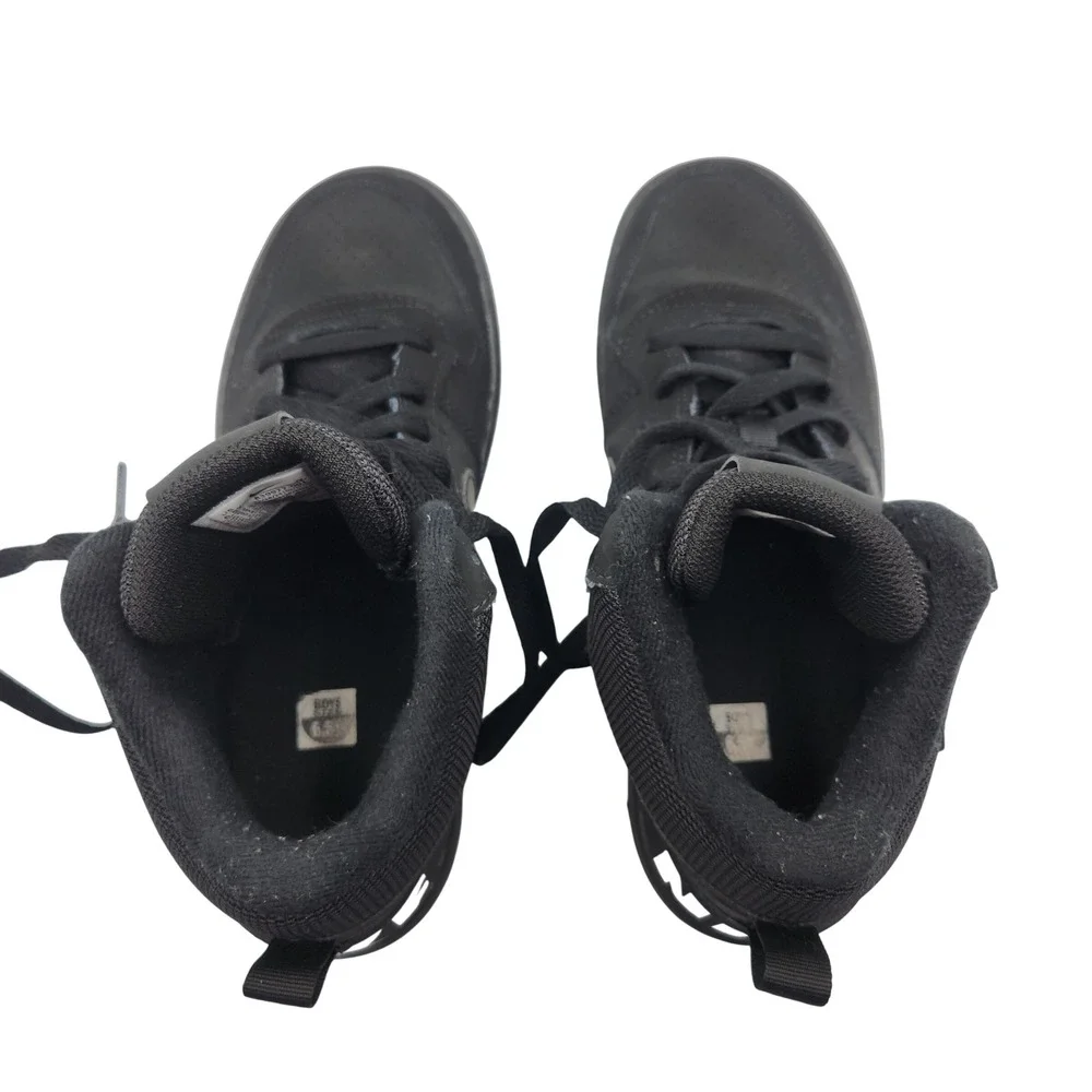 Nike Court Borough Mid GS Triple Black Sneakers 839977-001 Size 6.5Y / Womens 8